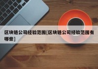 区块链公司经验范围[区块链公司经验范围有哪些]